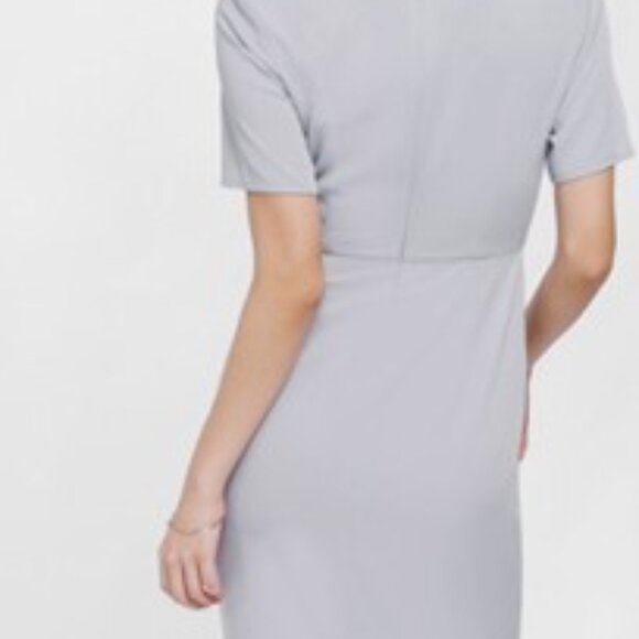TAHARI Sheath light grey Pencil Dress SZ 8 - Picture 12 of 16
